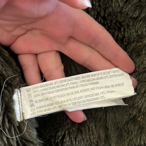 Vintage🧚‍♀️Outer Wear Olive Green Embroidered Girls Hooded Dutch Coat Size 8 - Picture 11 of 16